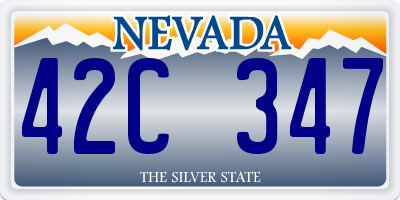 NV license plate 42C347