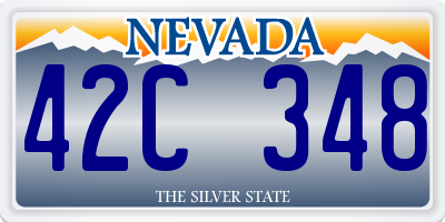 NV license plate 42C348