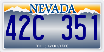NV license plate 42C351
