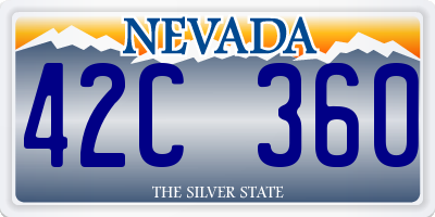 NV license plate 42C360