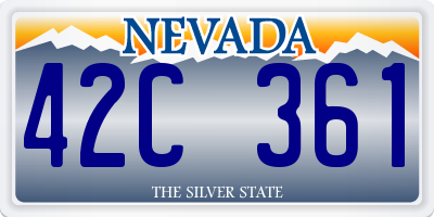 NV license plate 42C361