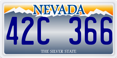 NV license plate 42C366