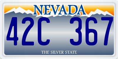 NV license plate 42C367