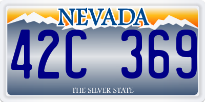 NV license plate 42C369