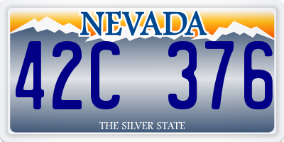 NV license plate 42C376