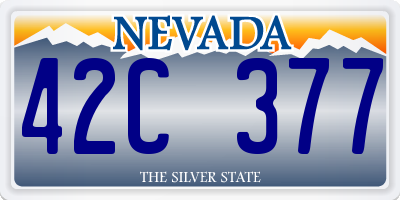 NV license plate 42C377