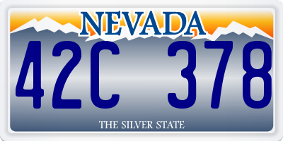 NV license plate 42C378