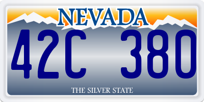 NV license plate 42C380