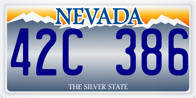 NV license plate 42C386