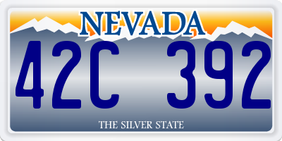 NV license plate 42C392