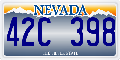 NV license plate 42C398