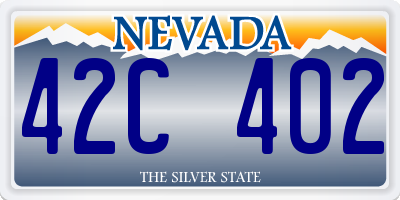 NV license plate 42C402
