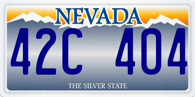 NV license plate 42C404