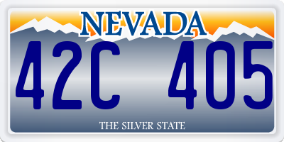 NV license plate 42C405