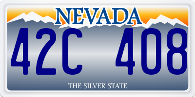 NV license plate 42C408