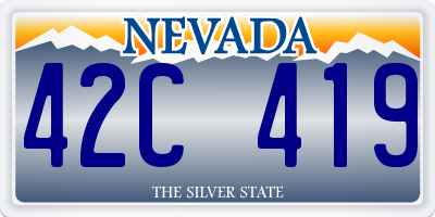NV license plate 42C419