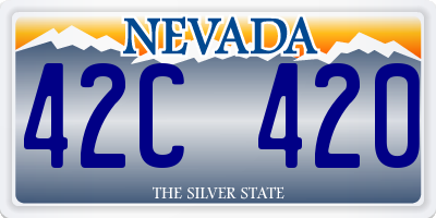 NV license plate 42C420