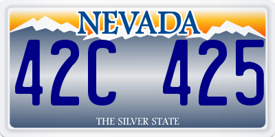 NV license plate 42C425