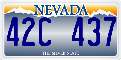 NV license plate 42C437