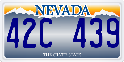 NV license plate 42C439