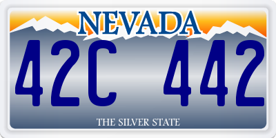 NV license plate 42C442