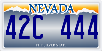 NV license plate 42C444