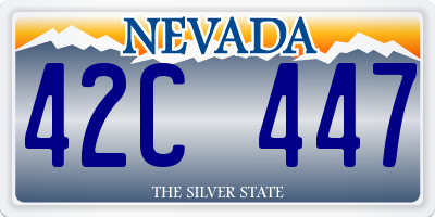 NV license plate 42C447