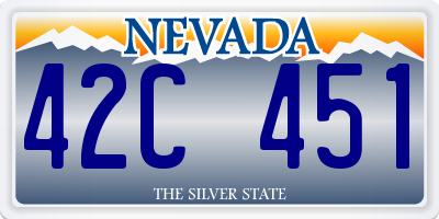 NV license plate 42C451