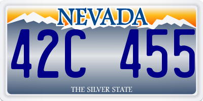 NV license plate 42C455