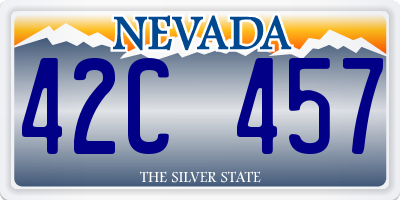 NV license plate 42C457