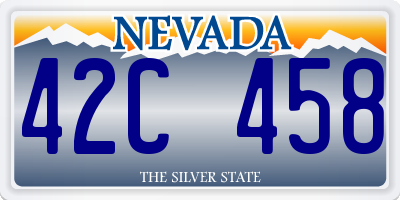 NV license plate 42C458