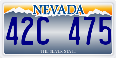 NV license plate 42C475