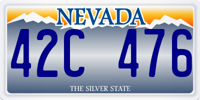 NV license plate 42C476