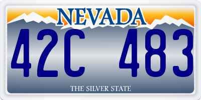 NV license plate 42C483