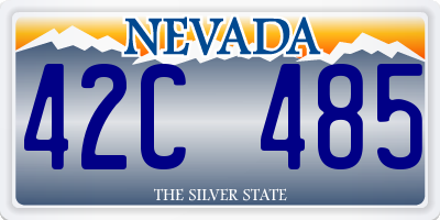 NV license plate 42C485