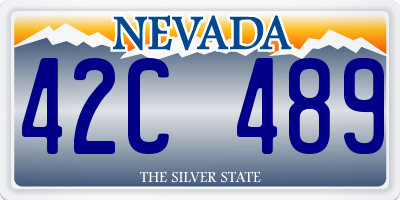 NV license plate 42C489
