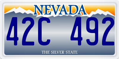 NV license plate 42C492