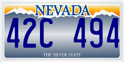 NV license plate 42C494