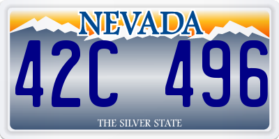 NV license plate 42C496