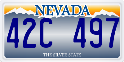 NV license plate 42C497