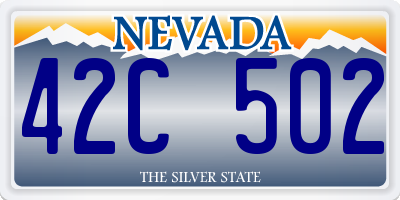 NV license plate 42C502