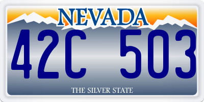 NV license plate 42C503