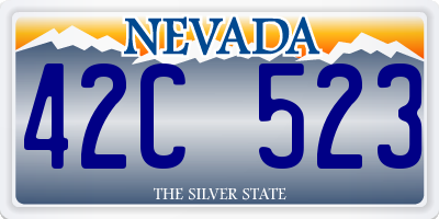 NV license plate 42C523