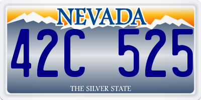 NV license plate 42C525