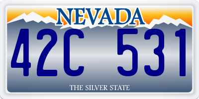 NV license plate 42C531