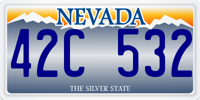 NV license plate 42C532