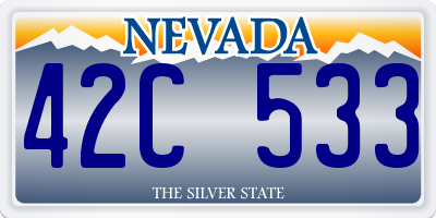 NV license plate 42C533