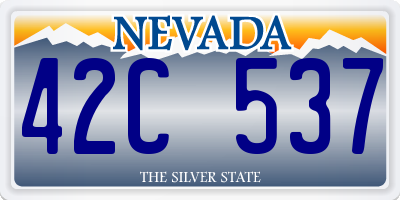 NV license plate 42C537