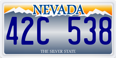NV license plate 42C538