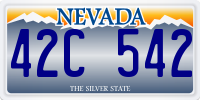 NV license plate 42C542